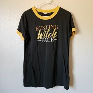 Lularoe Resting Witch Face Short Sleeve Shirt Medium